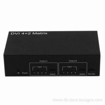 DVI 4*2 Matrix, Supports Highest Video Resolution 1,080P